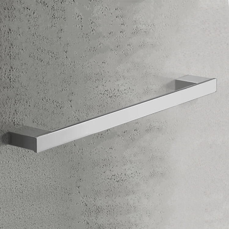 Gedy 5421-45-13 Square 18 Inch Towel Bar In Polished Chrome
